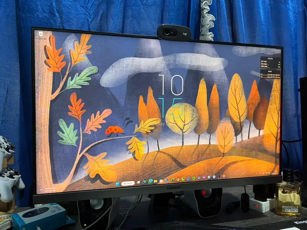 MONITOR SAMSUNG 24 inch FHD IPS 75HZ LS24R350FHEXXD Bezel-less Design