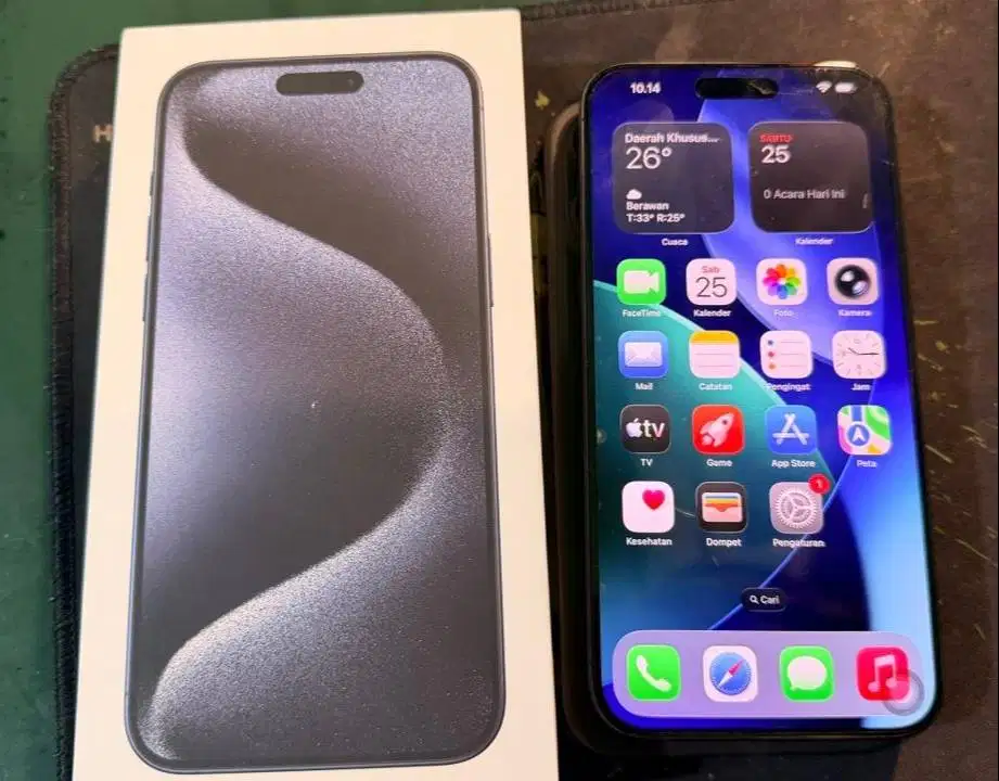 Iphone 15 Pro Max Biru Titatnium - 256GB
