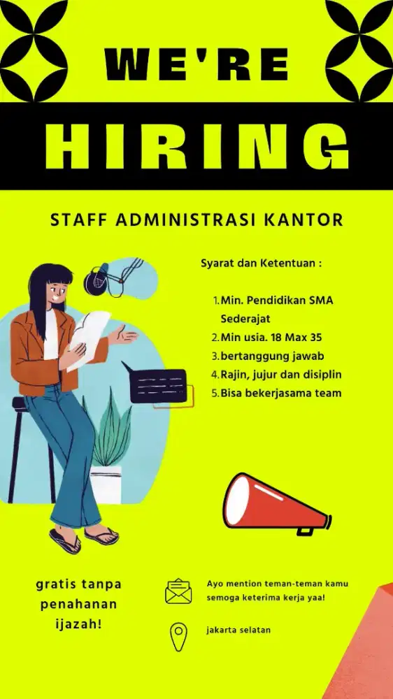 LOWONGAN KERJA STAFF ADMINISTRASI KANTOR