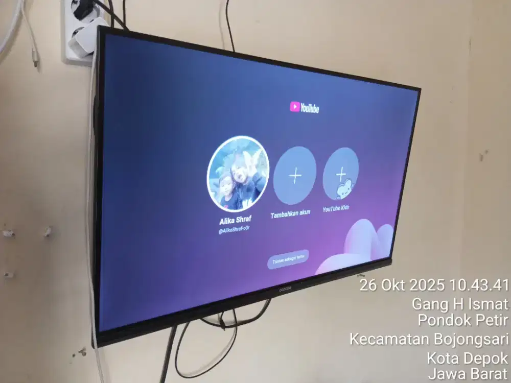 Cooca 32 inch smart tv , channel + Youtube Jual butuh bonus speaker
