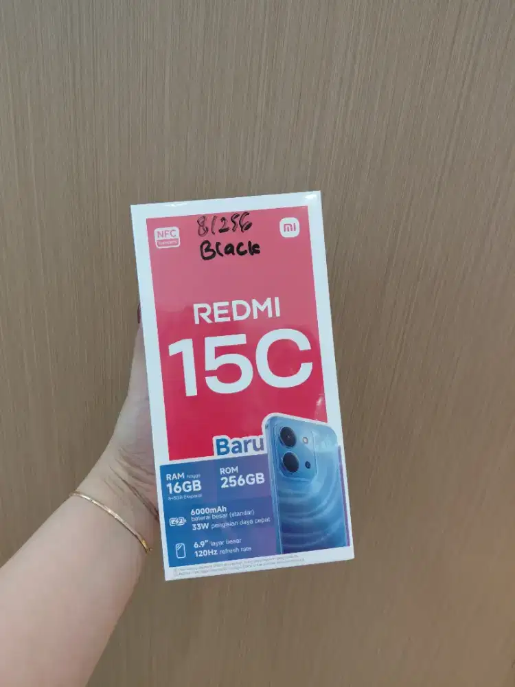 Redmi 15C 8/256 kredit dp 0 bunga 0% syarat KTP aja