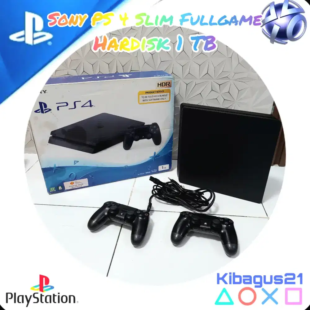 Ps4 slim sony ps 4 ORI Fullset HDD 1TB Resmi Sony Indonesia