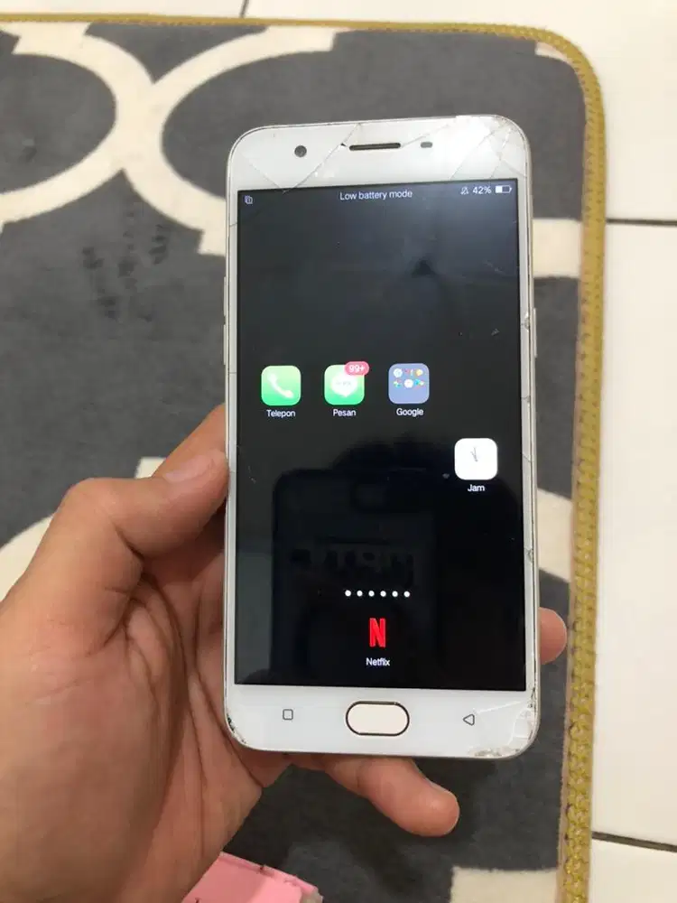 Oppo A39 3/32 Hp Only Retak Layar Normal Hp Anak