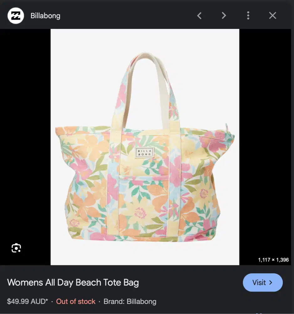 TAS TOTE BAG ORIGINAL MERK BILLABONG