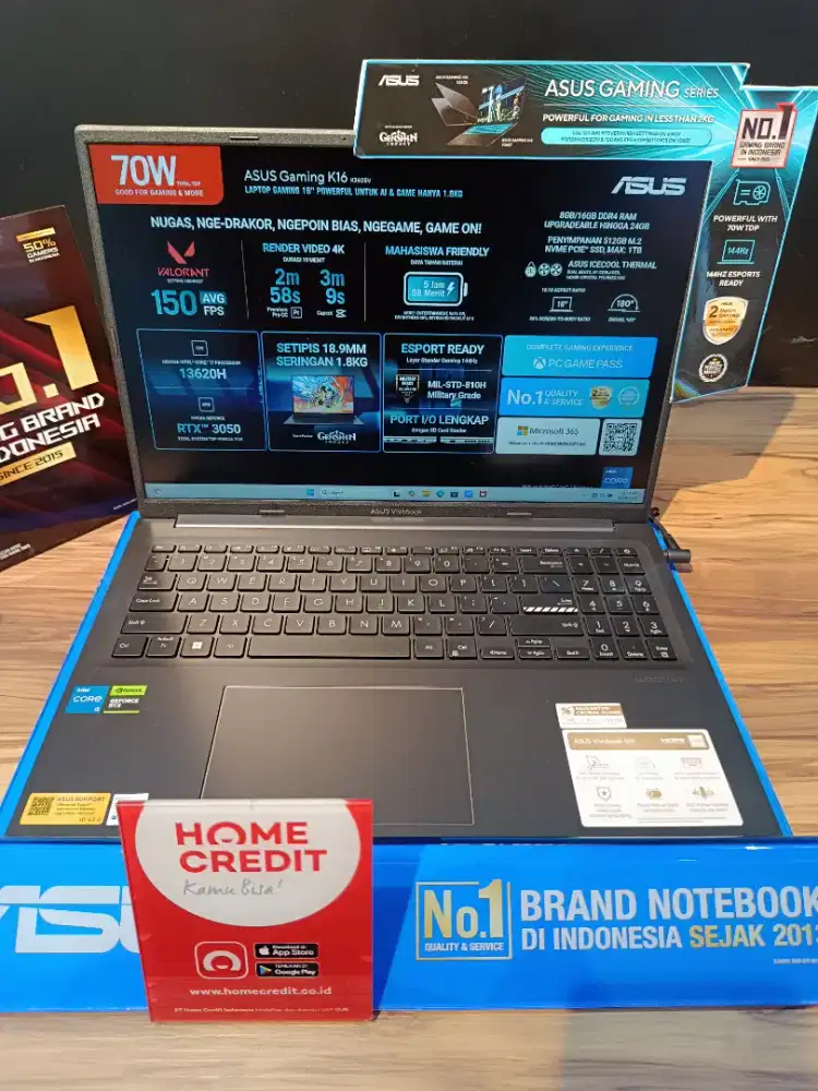 Asus Gaming K16 
Cicilan mulai dari 800 ribuan  aja ...