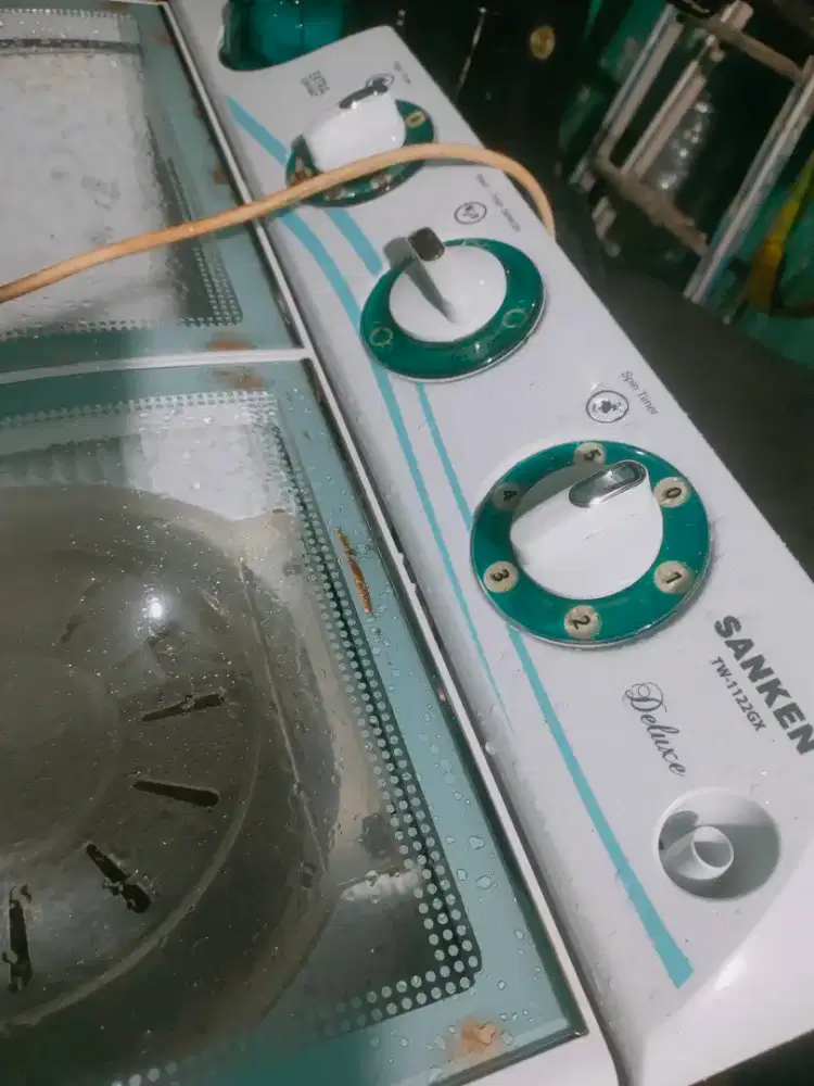Jual mesin cuci Sanken type deluxe 11-12 kg no minus mesin ORI