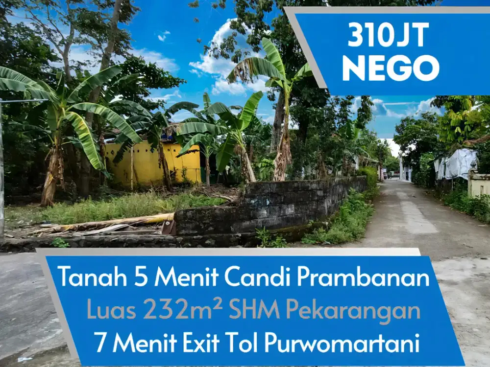 Tanah Kalasan Dekat Exit Tol Purwomartani