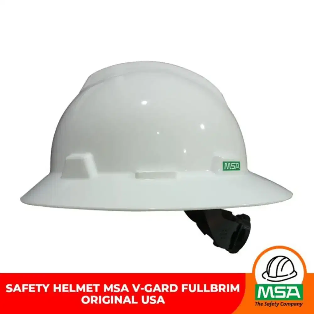 Safety Helmet MSA FullBrim V-Gard c/w MSA Fastrack