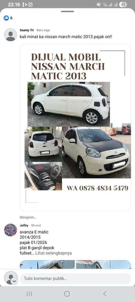 Nissan March 2013 Bensin