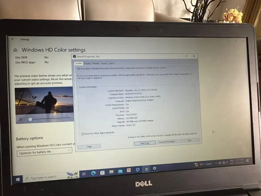 Dell Vostro 5468 - core i7 windows 10 Pro