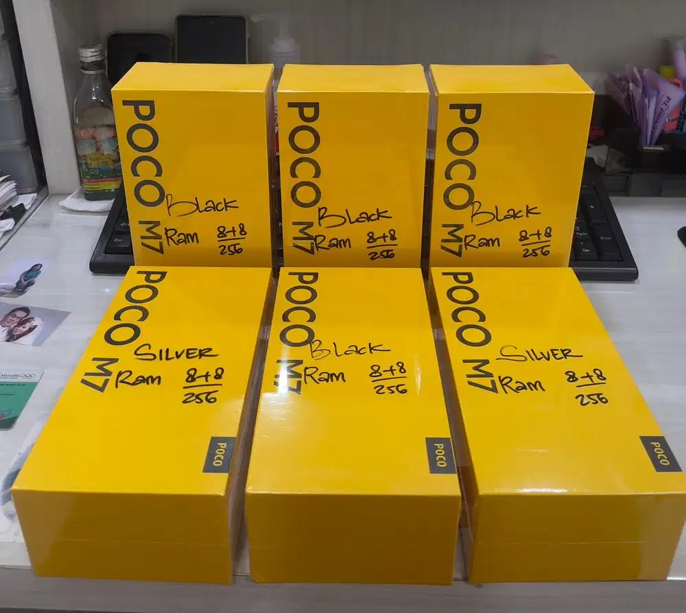 Baru...Xiaomi Poco M7 8/256 Grs Resmi 15 Bln (Warna : Black,Silver)