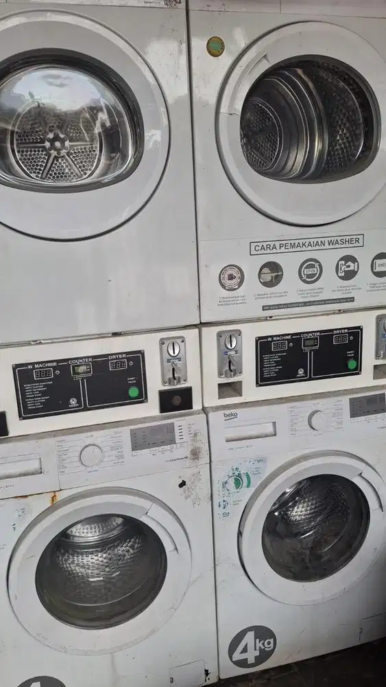 Di Jual 2 set Mesin Cuci & Dryer Laundry Merk Beko