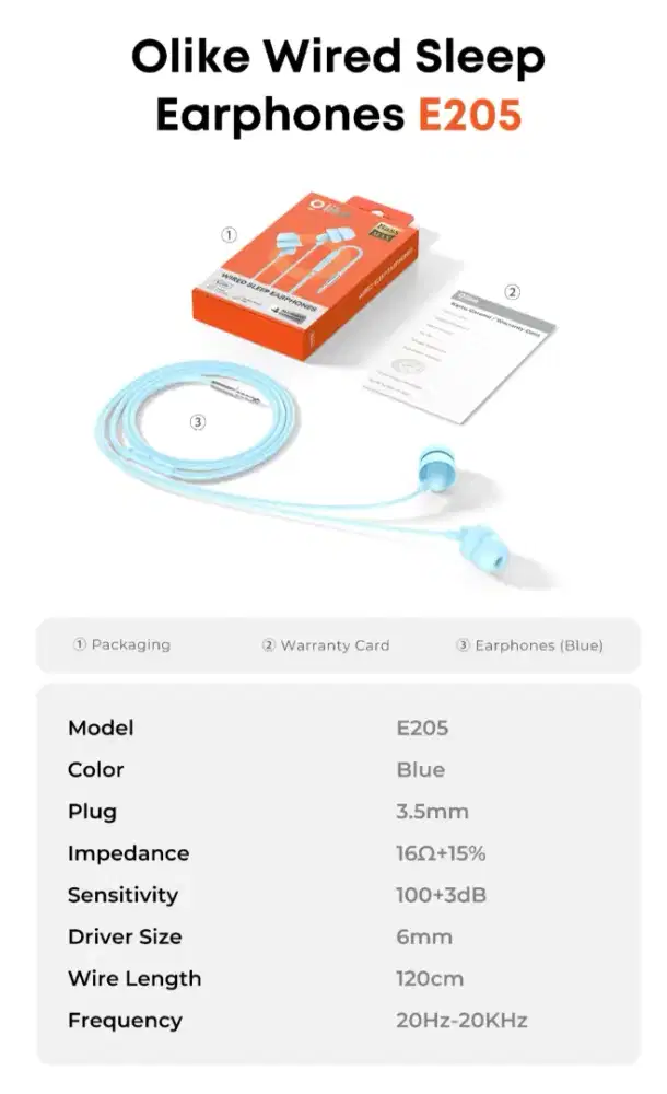 Headset kabel Jack Olike E205