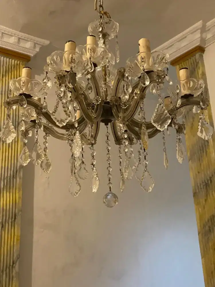 JUAL CEPAT LAMPU GANTUNG KRISTAL ITALY CABANG 12