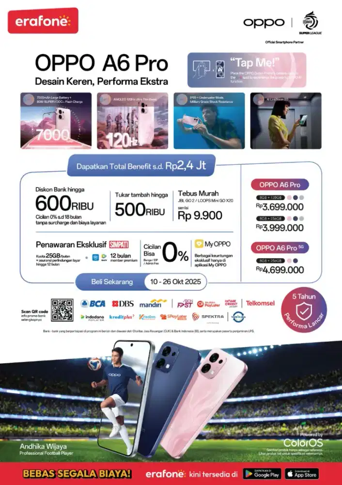 Oppo A6PRO baterai 7000mah