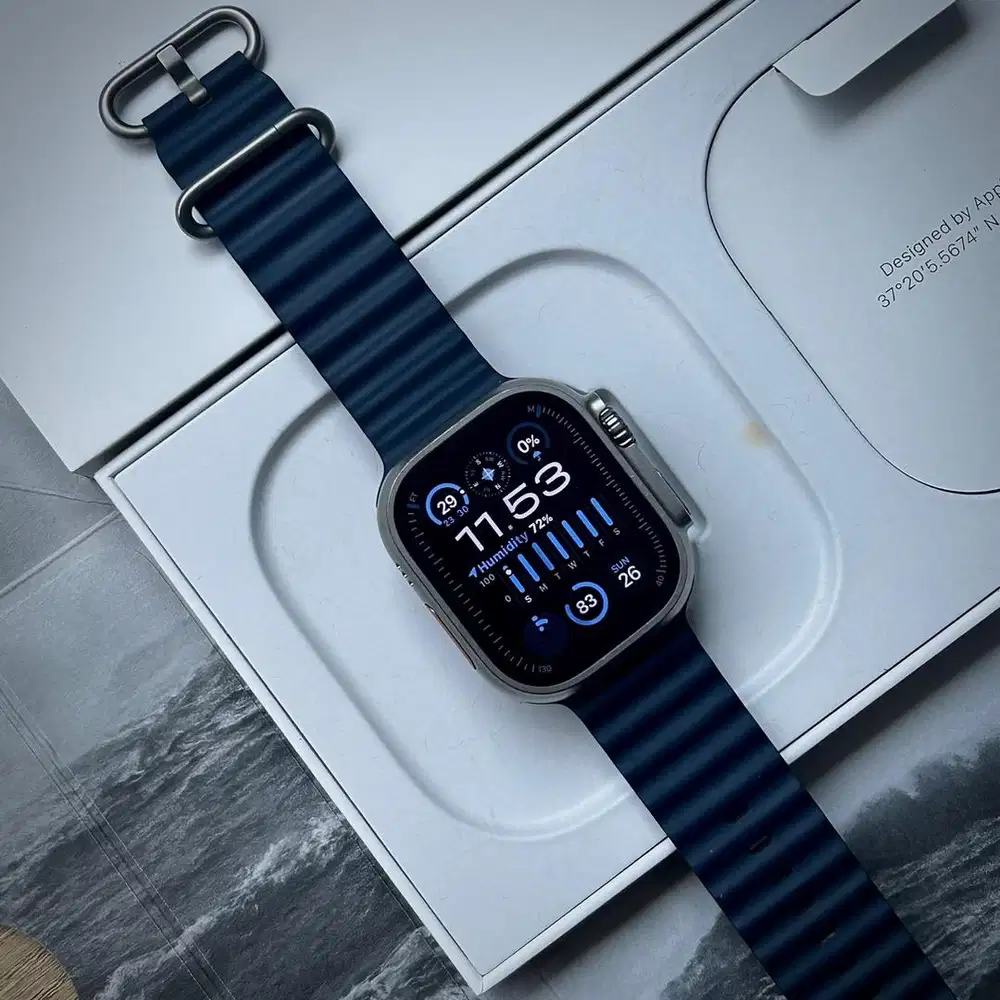 iBox Apple Watch Ultra 2 49mm Titanium Blue Ocean Fullset Ori iwatch