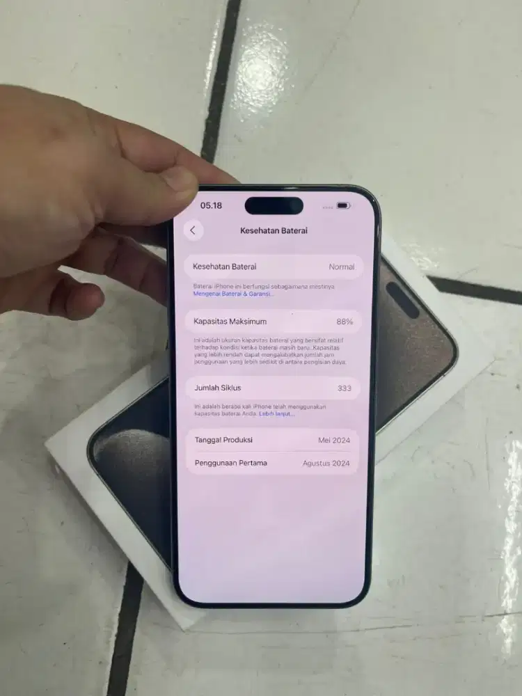 Iphone 15 promax 256 fullset mulus