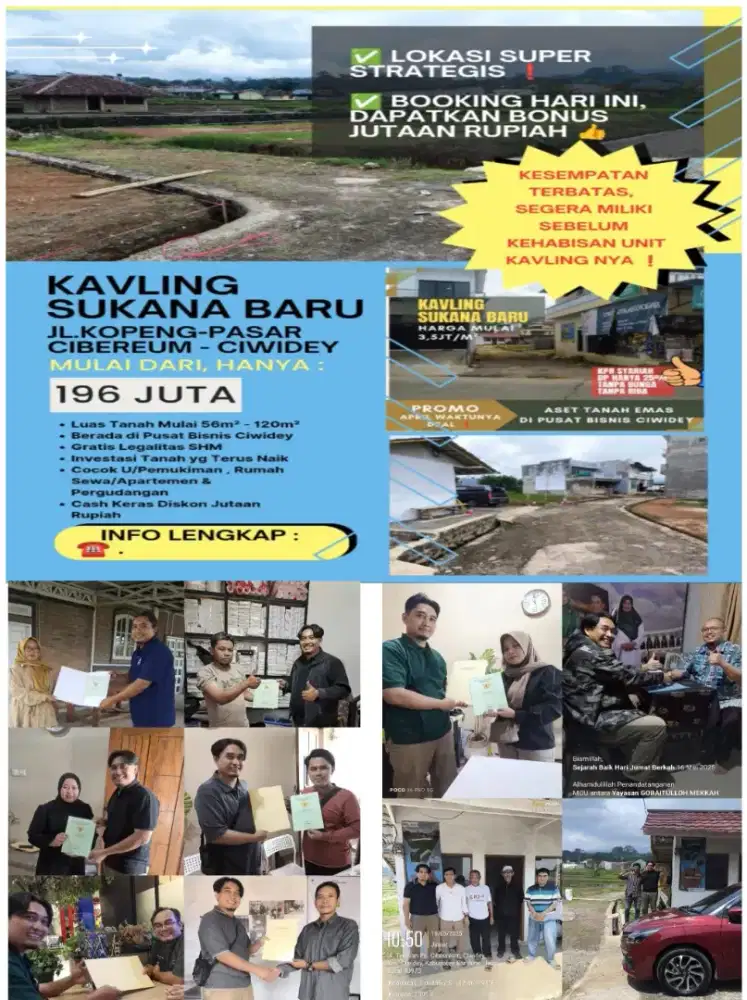 Tanah dijual luas 54-105 lokasi pusat  ciwidey