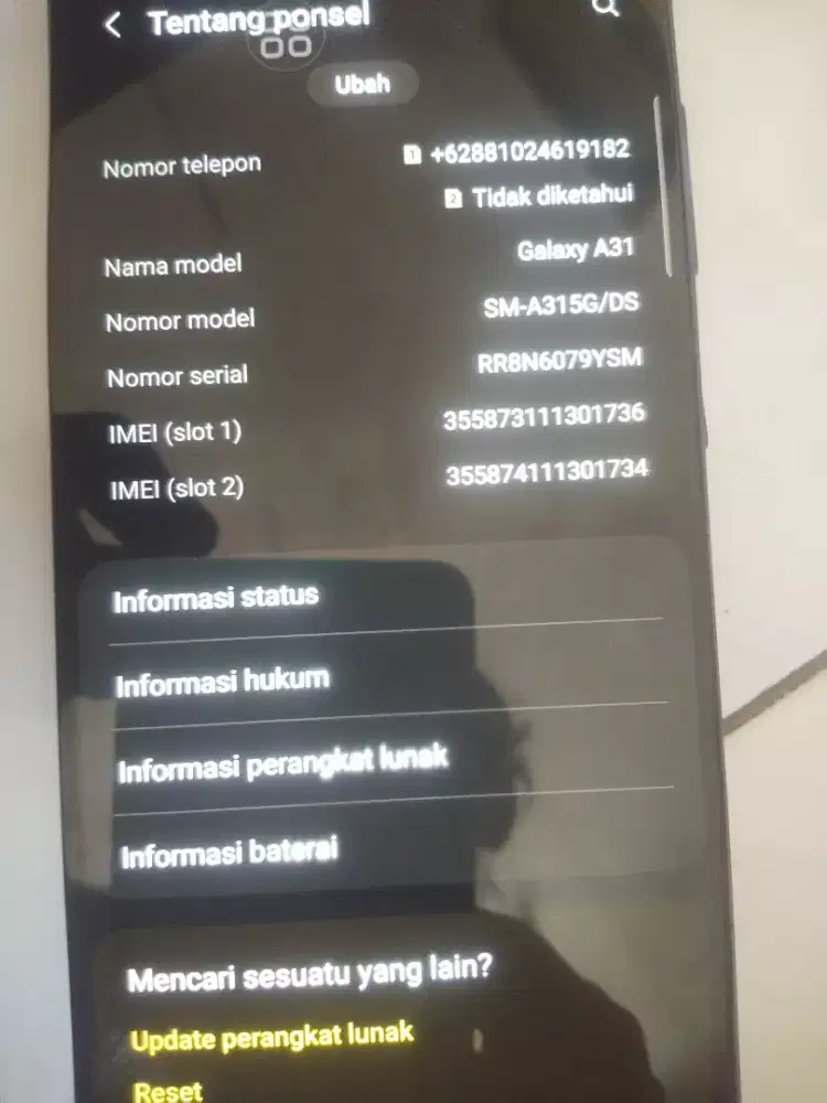 Samsung A31 hp sama charger