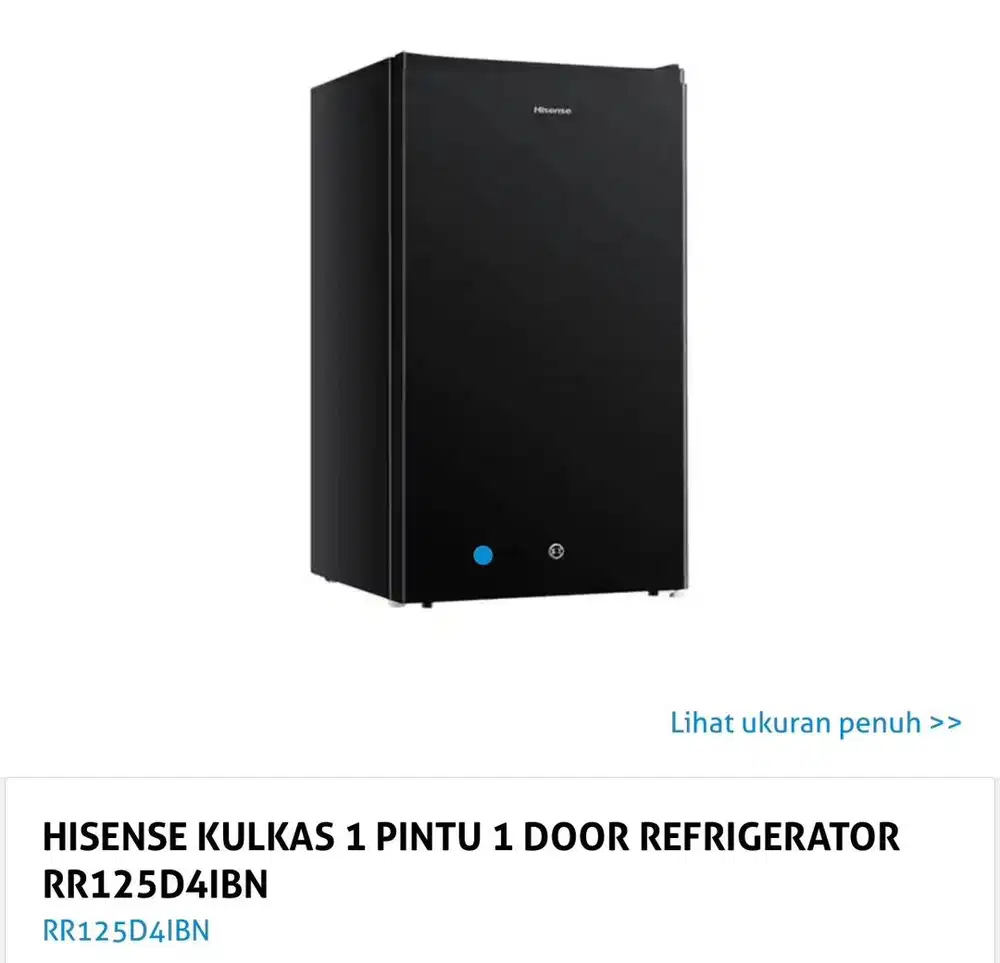 Kulkas Hisense 1 Pintu RR125D4IBN
