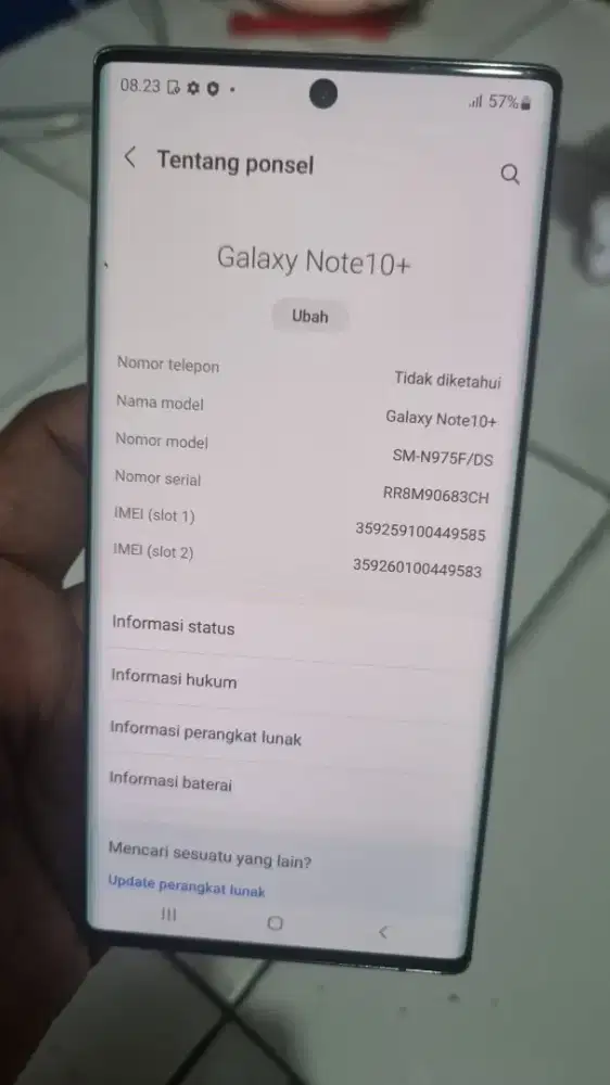 Samsung galaxy note 10 plus 12/256 batangan