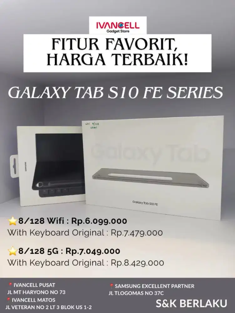 READY TAB S10 FE 8/128 Wifi with keyboard Original samsung