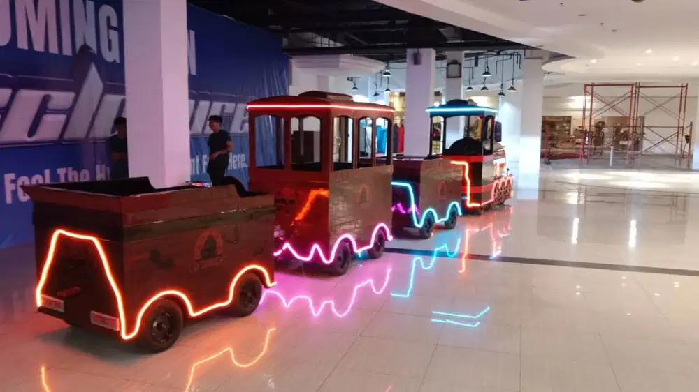 WAHANA BERMAIN ANAK Odong panggung custom banner || Kereta Mall