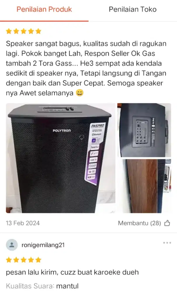 Dijual cepat speaker aktif POLITRON PAS PRO12F6