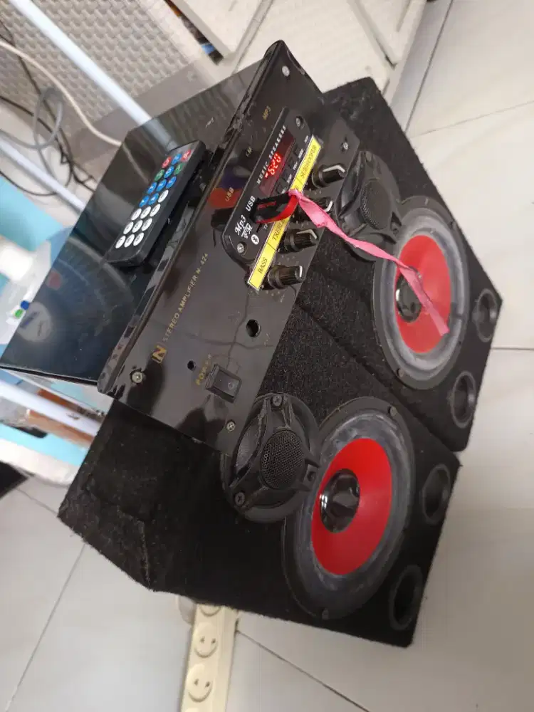 Amplifier rakitan 150 watt stereo MP3 player+speker