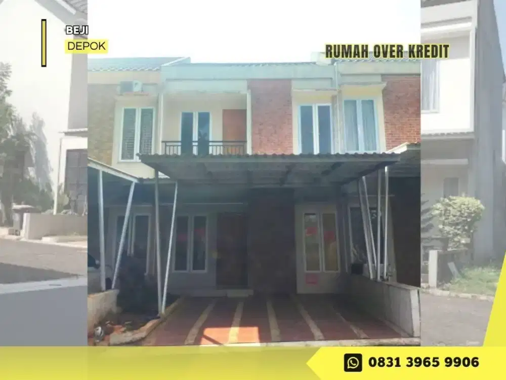 Rumah 2LT Over Kredit 255JT dkt Tol di Perum Botanical Puri Asri Beji Depok