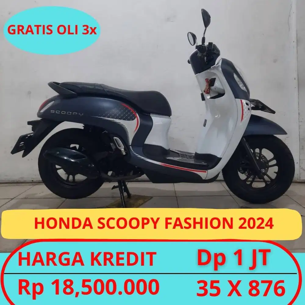 Honda Scoopy Fashion 2024 Garansi Mesin. Gratis Oli 3x. Free Ongkir