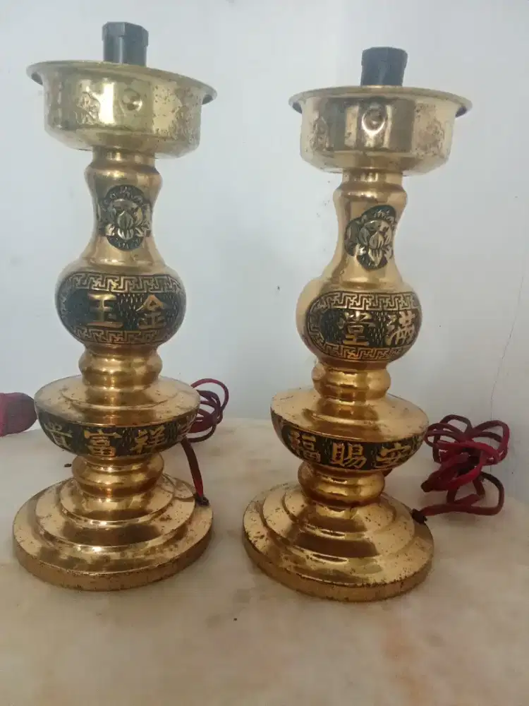 Lampu tidur tulisan cina antik
