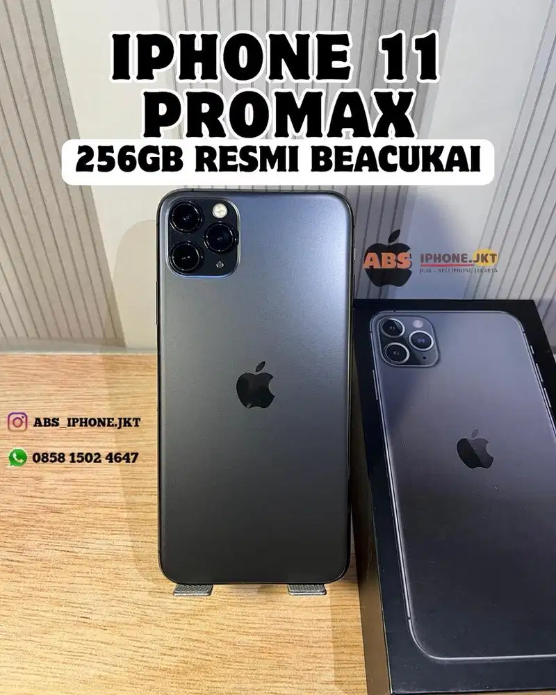 Iphone 11 Promax 256gb beacukai setara ibox