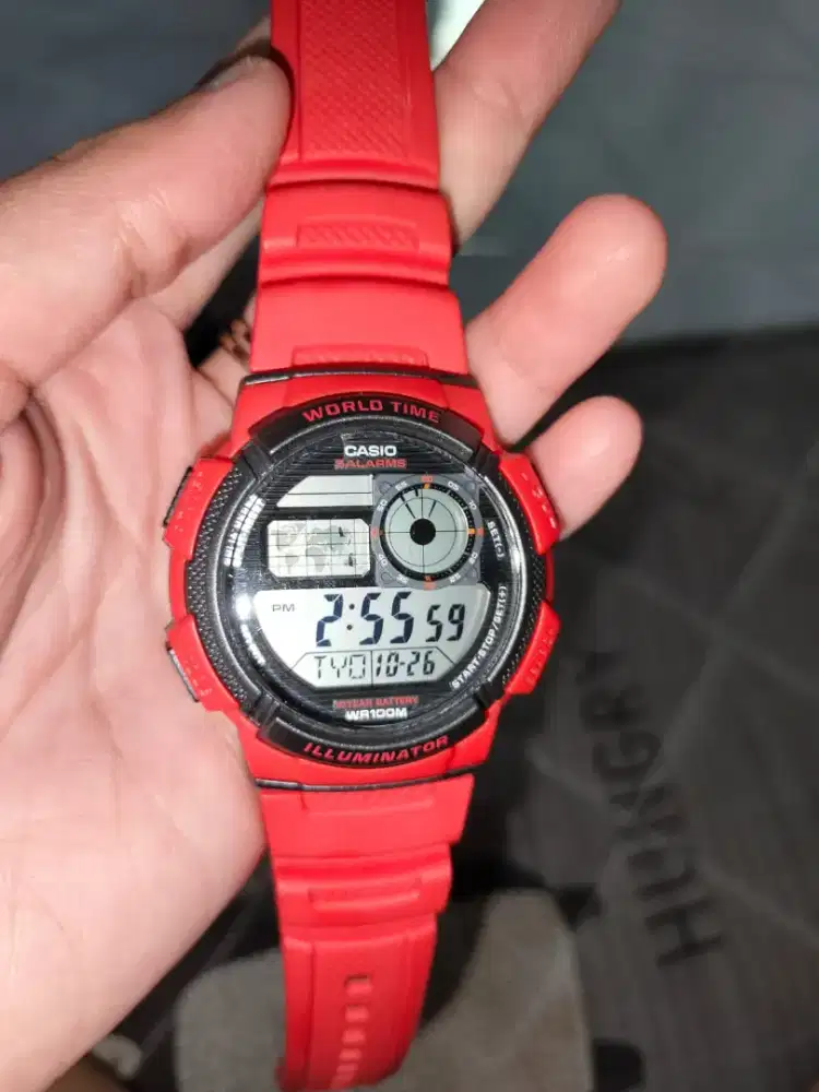 Casio ae1000w original merah