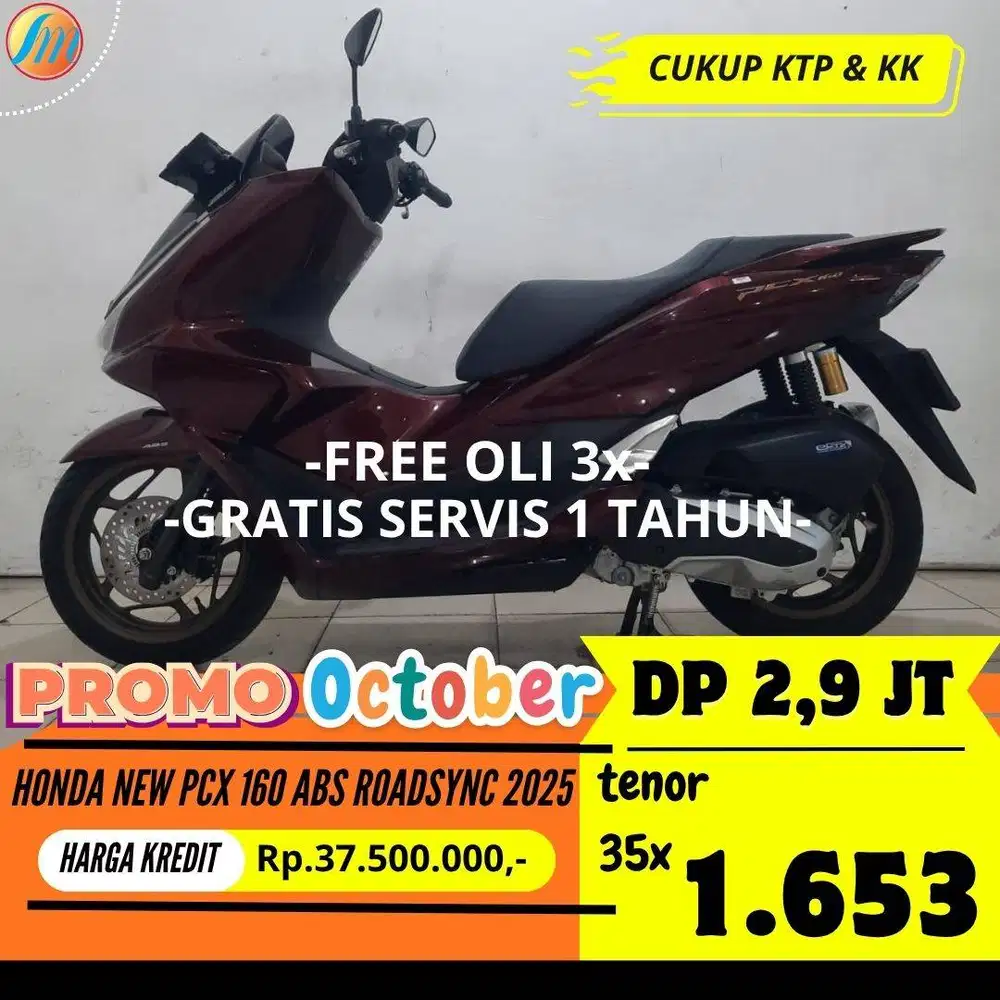 HONDA NEW PCX 160 ABS ROADSYNC 2025 KREDIT DP 2,9JUTA ANGSURAN RENDAH