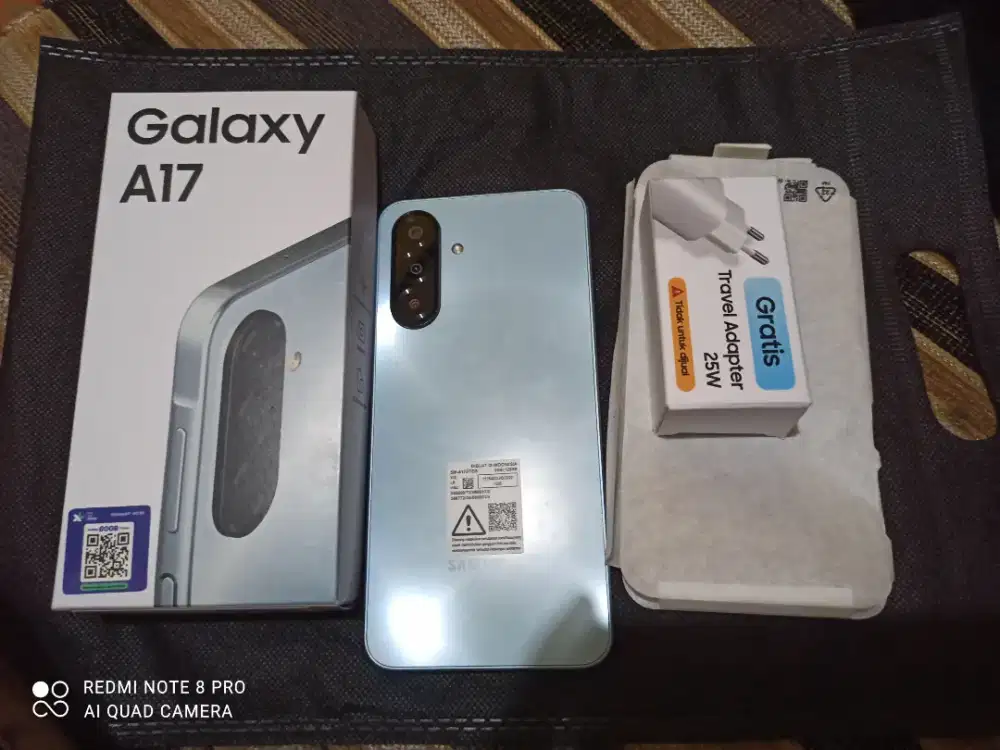 samsung A17 ram 8/128 lengkap nominus baru buka aja blm di pake