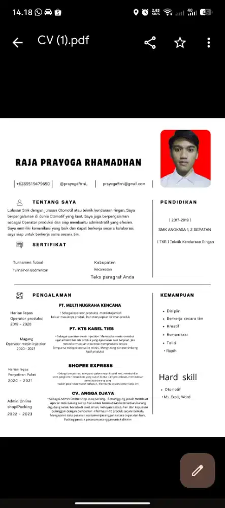 Carii kerjaan secepatnya