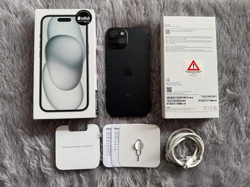 Iphone 15 128GB Black BH 100% Garansi iBox Oktober 2026