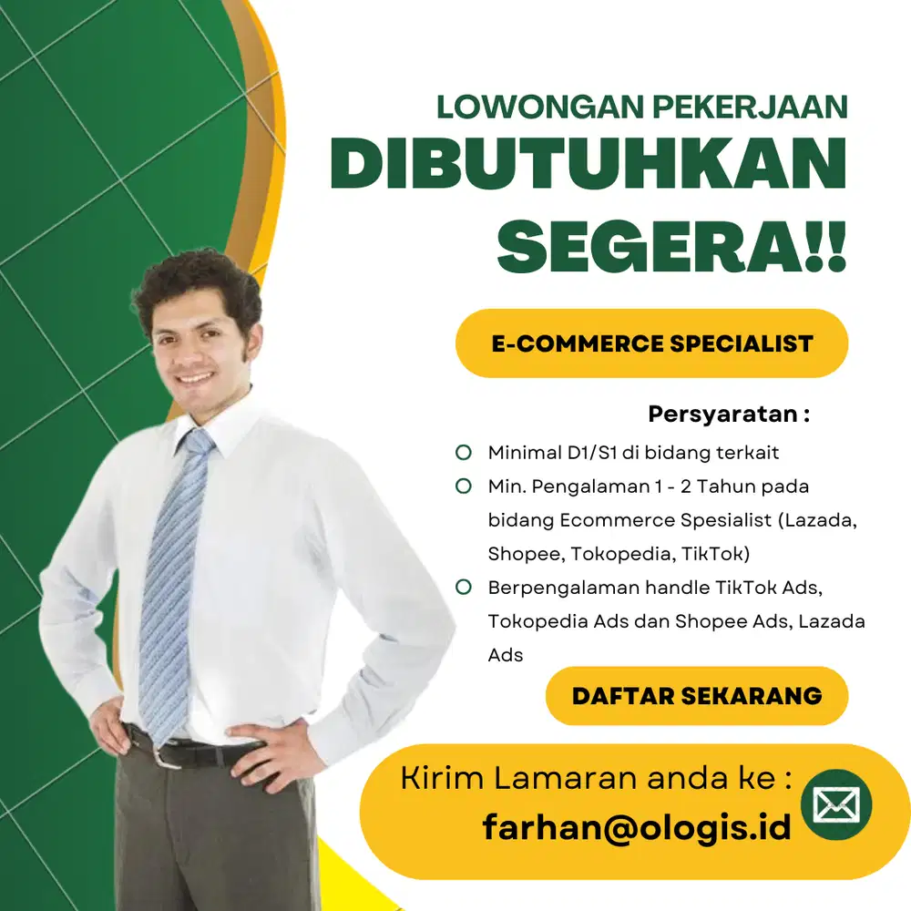 Lowongan E-commerce Specialist Jakarta Selatan Pasar Minggu