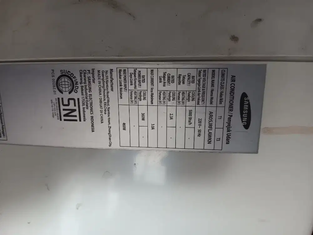 AC Samsung 0.5 PK AR05JRFLAWKN