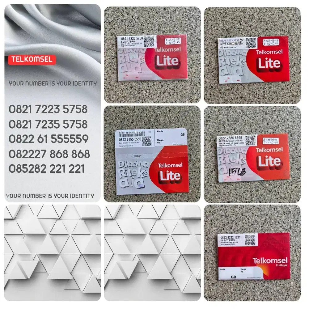 NOMOR CANTIK TELKOMSEL KWARTED 5758 ABC 868 ABC 221