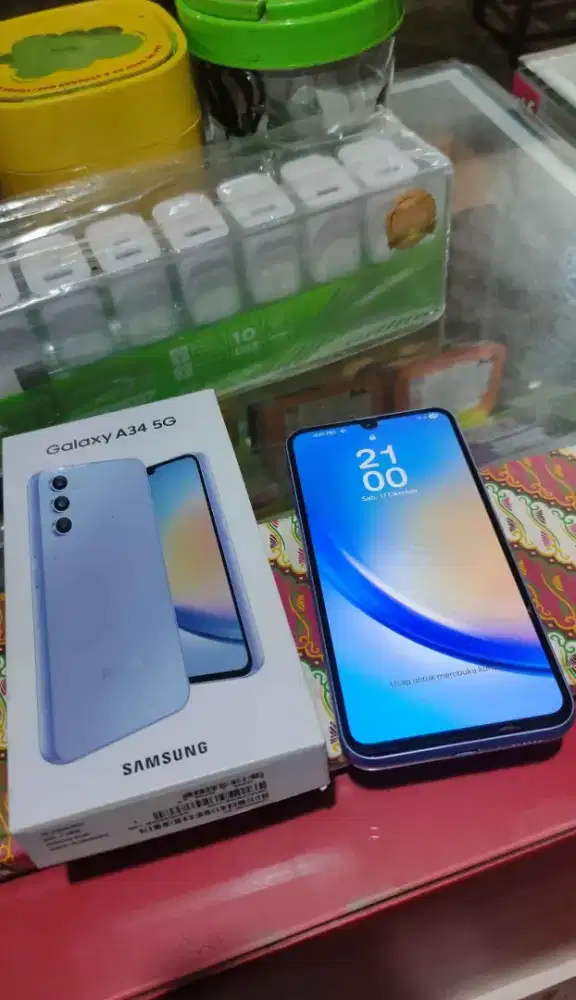 Jual samsung A34 5G ram8/128 fullset