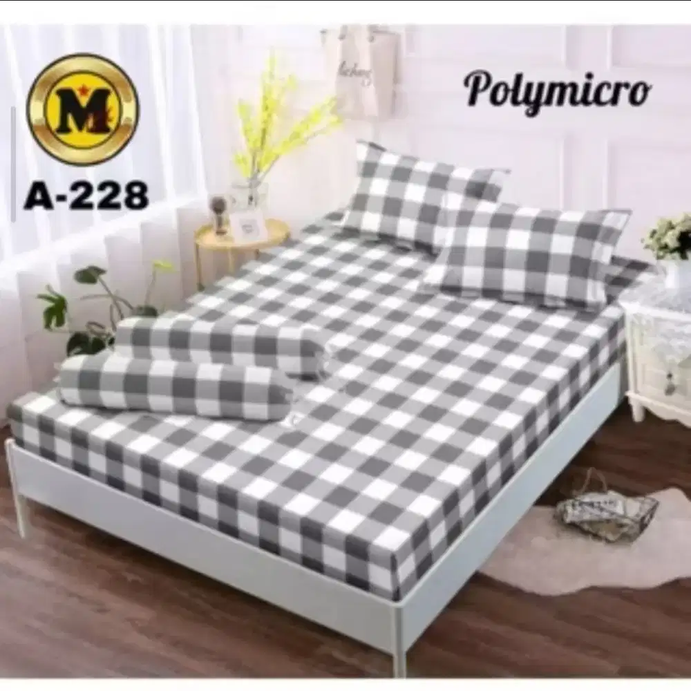 SPREI KOTAK-KOTAK AESTHETIC 100X200X20 CM BAHAN KATUN HALUS PREMIUM