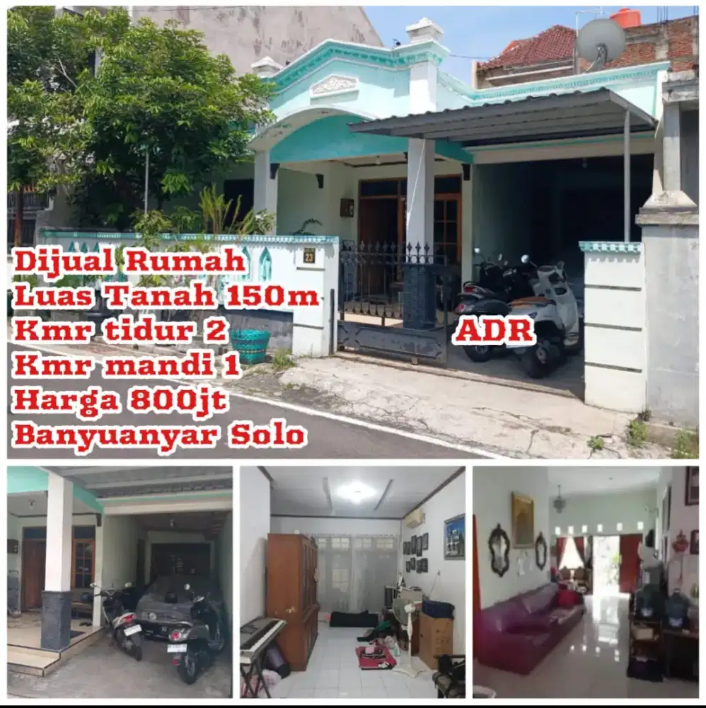 Dijual Rumah Banyuanyar Solo