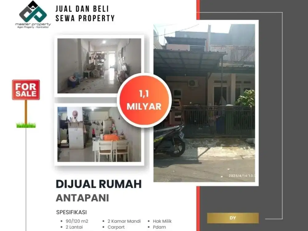 Jual cepat rumah 2 lantai strategis di Komplek Antapani Kota Bandung