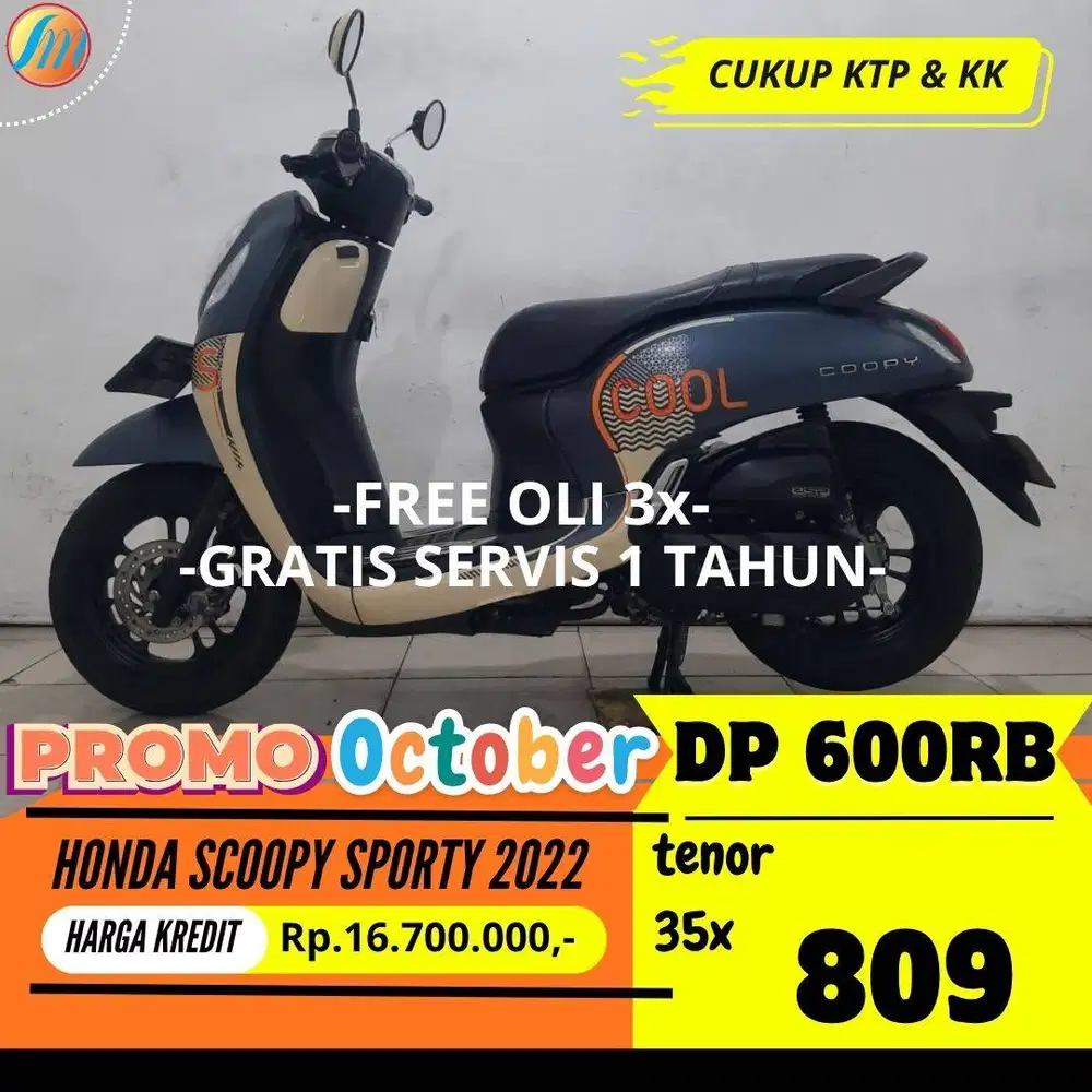 DP 600RIBU HONDA SCOOPY SPORTY 2022 ANGSURAN TERJANGKAU BERGARANSI