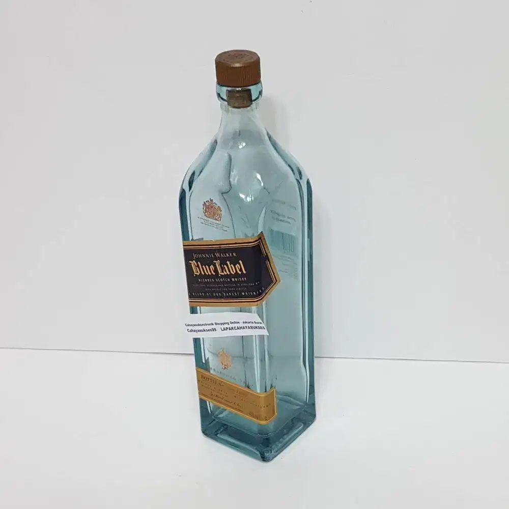 Botol Kosong Koleksi Antik Bekas Minuman Import Jewe Label Biru 1000ml