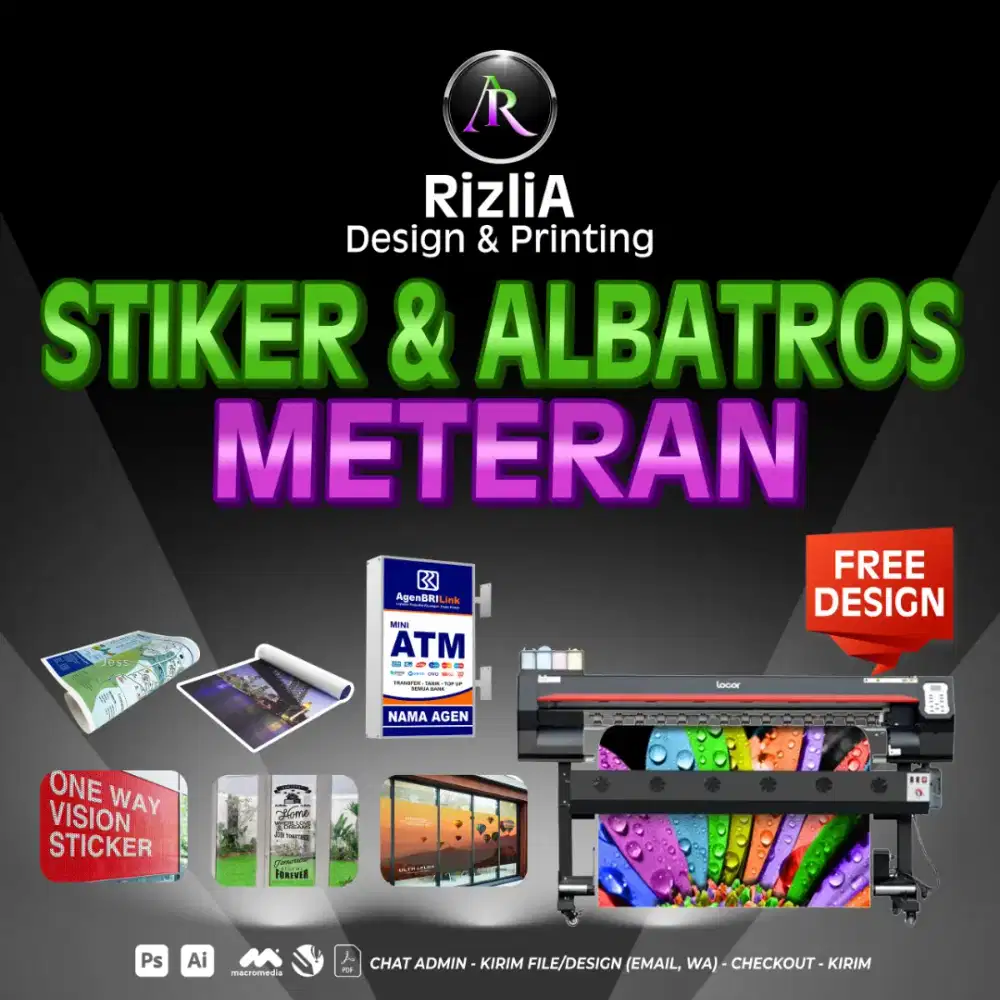 STIKER DAN ALBATROS METERAN EXPRESS SEHARI JADI