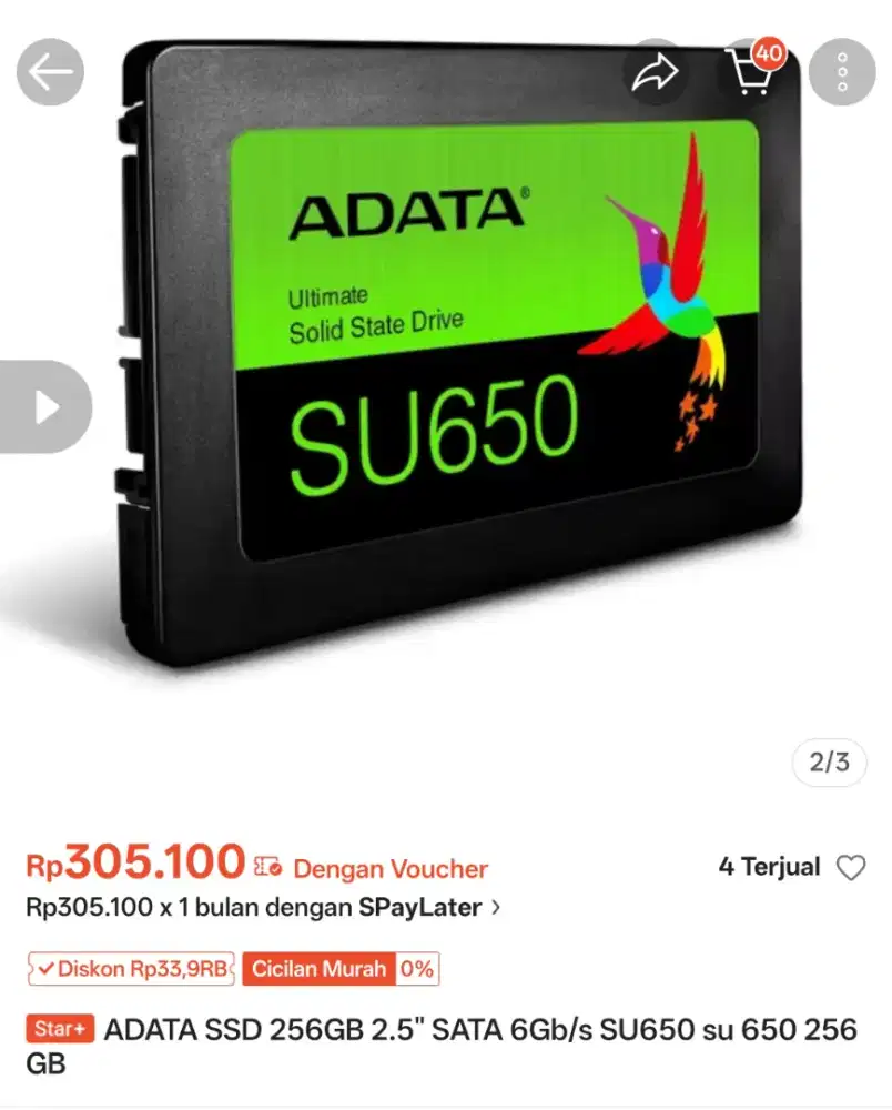 SSD Adata 240GB Fresh