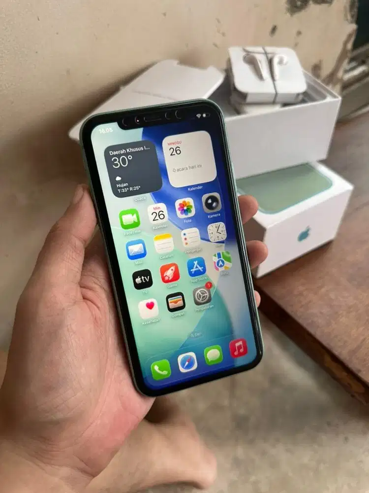 iPhone 11 64gb inter fullset imei aman registered kemenperin